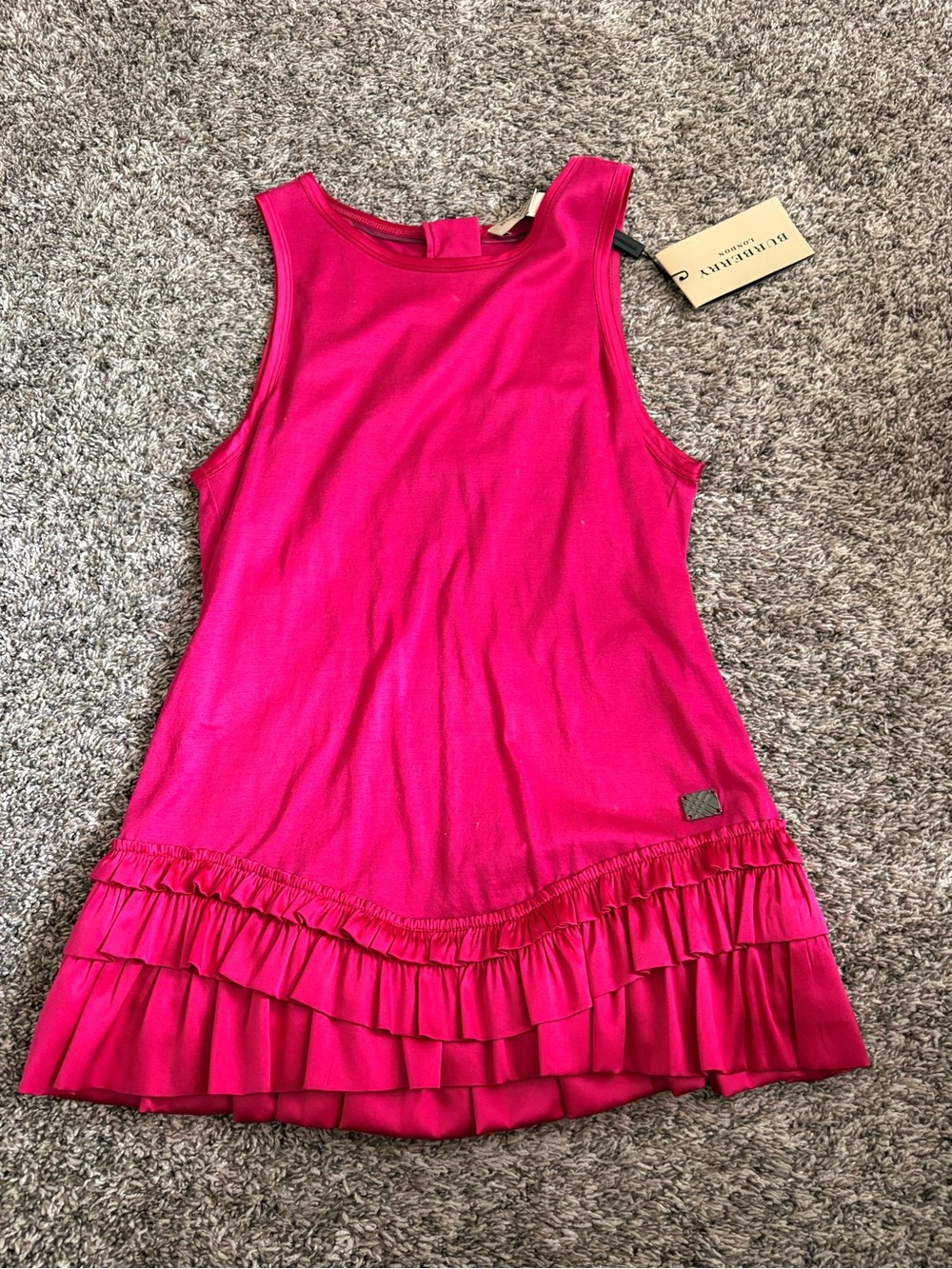 Burberry Hot Pink Zip-Front Dress